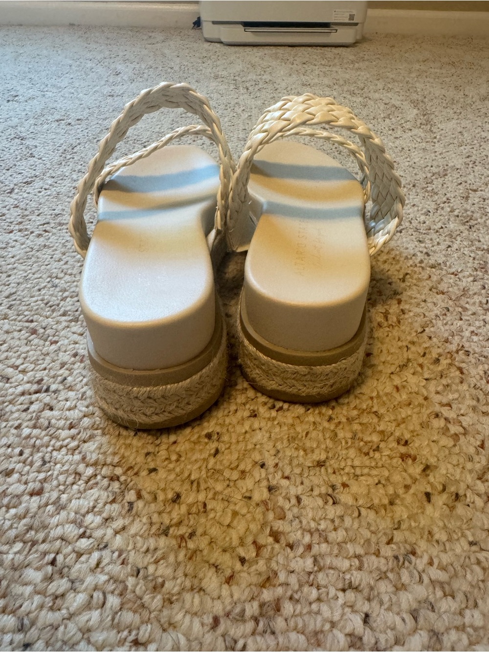 Altar'd State Braided Double-Strap Slide Sandals in Cream - Picture 3 of 5